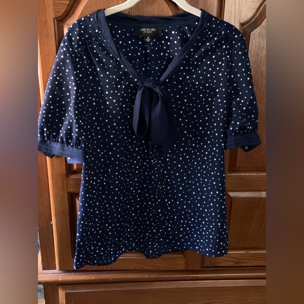 Jason Wu for Kohls Navy Polka Dot Blouse – Size Medium